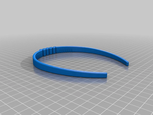 Byr Esnekliğe yardımcı olan dalgalı basit Saç Bandı (PLA çalışır, çocuklara ve yetişkinlere uyar) (Sadece Plastik Aparattır!!!) 3D - 3