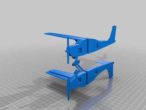 Byr Uçuş Okulu için Uçak Modeli (Sadece Plastik Aparattır!!!) 3D - 3