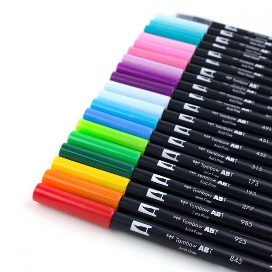Tombow ABT Dual Brush Pen Grafik Kalemi 20'li Set - Perfect Blends - Resim 2