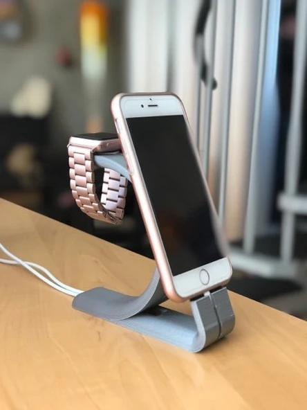 iPhone + Apple Watch Şarj Standı (Plastik Aparattır!!!)