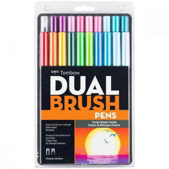 Tombow ABT Dual Brush Pen Grafik Kalemi 20'li Set - Perfect Blends