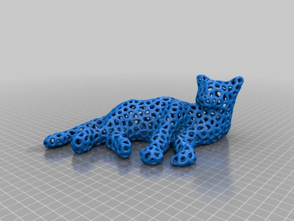Byr Voronoi Kedi Çay Işığı (Sadece Plastik Aparattır!!!) 3D - 2