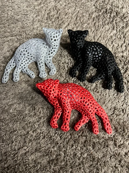 Byr Voronoi Kedi Çay Işığı (Sadece Plastik Aparattır!!!) 3D - 4