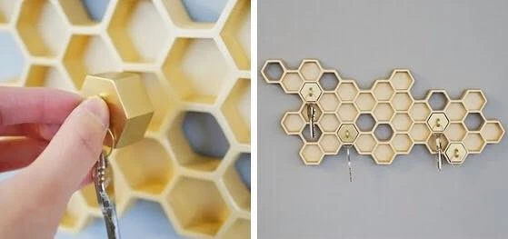 Byr Bal Peteği Anahtarlık ver2 (Sadece Plastik Aparattır!!!) 3D - 2