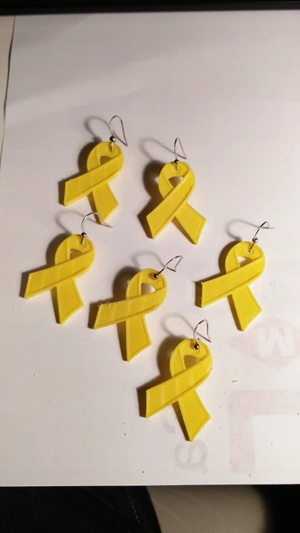 Byr Sarı fiyonk küpe (Plastik Aparattır!!!) 3D - 5