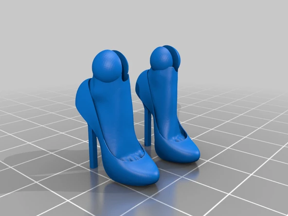 Byr BJD yüksek topuklu ayakkabılar (Plastik Aparattır!!!) 3D - 3