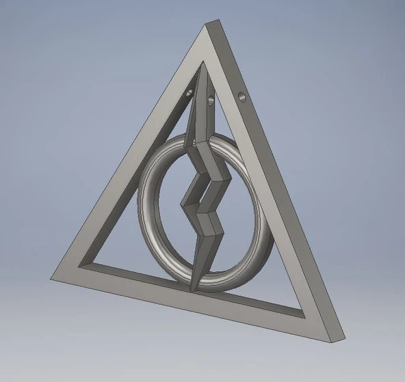 Byr Harry Potter Ölüm Yadigarları Kolye şimşek (Plastik Aparattır!!!) 3D - Resim 3