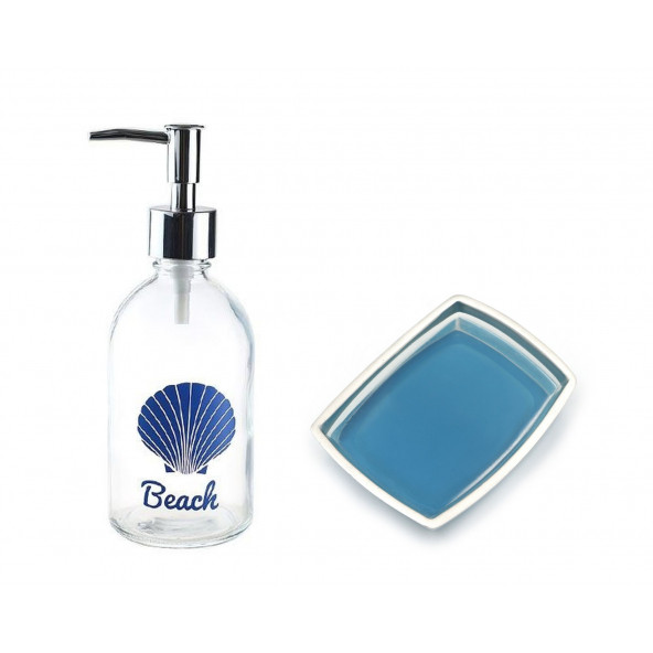 SIVI SABUNLUK VE SABUNLUK 2 Lİ BANYO SETİ PLAJ YAZILI - 3
