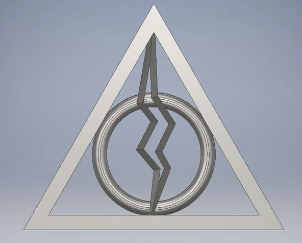 Byr Harry Potter Ölüm Yadigarları Kolye şimşek (Plastik Aparattır!!!) 3D - Resim 2