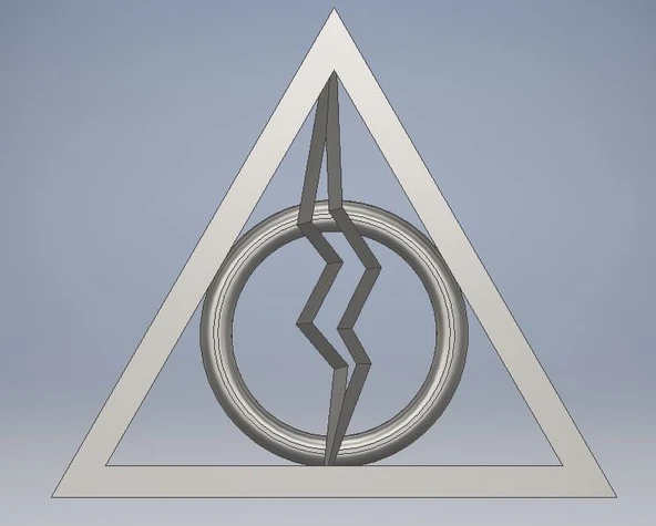 Byr Harry Potter Ölüm Yadigarları Kolye şimşek (Plastik Aparattır!!!) 3D ürün görseli