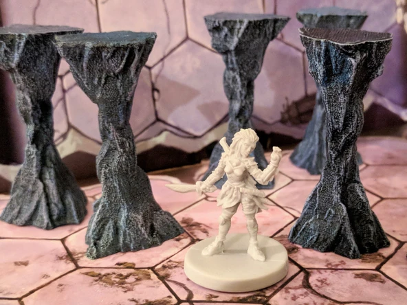 Byr Gloomhaven için Kaya Sütunu (Sadece Plastik Aparattır!!!) 3D - 3