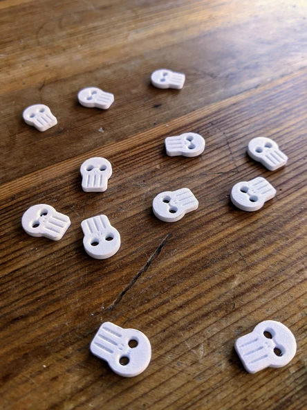 Byr Kafatası Gömlek Düğmesi (Plastik Aparattır!!!) 3D - 5