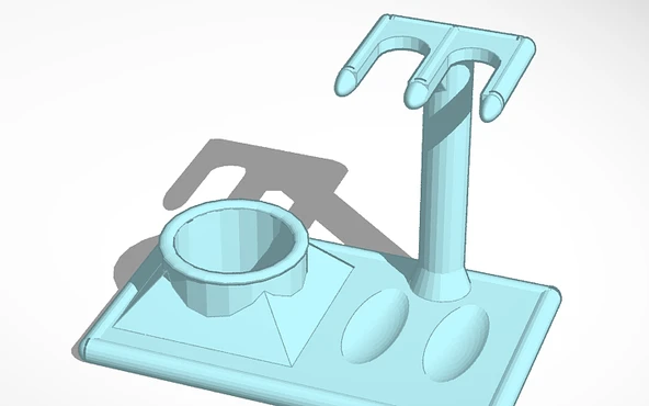Byr Elektrikli Diş Fırçası standı ve iki kafa için tutucu v2 (Sadece Plastik Aparattır!!!) 3D - 2