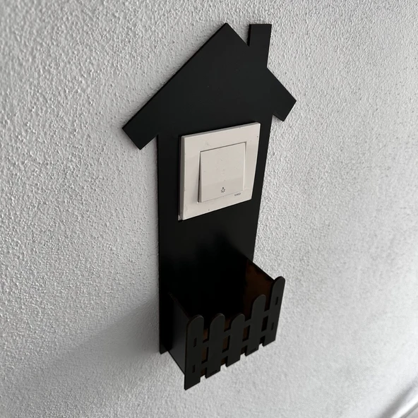 Dekoratif Kutu Bölmeli Ev Tasarımlı Priz Çerçevesi - 2