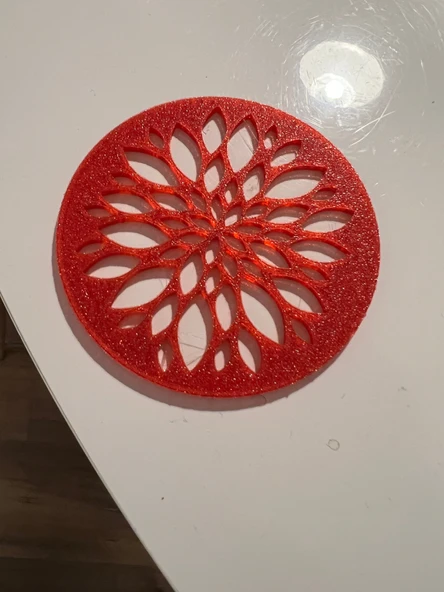 Byr Çiçekli Bardak Altlığı (Sadece Plastik Aparattır!!!) 3D - 4