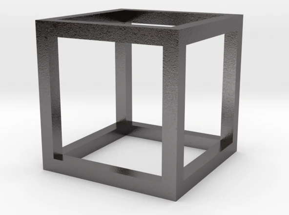 Byr Yine başka bir tel çerçeve küp kolye (Plastik Aparattır!!!) 3D - Resim 2