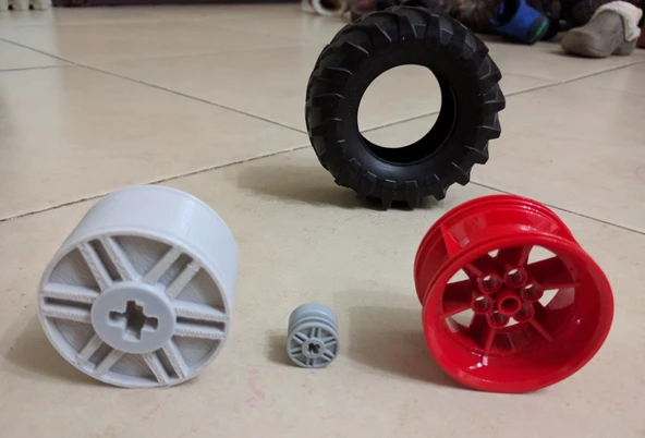 Lego Technic - Özel 3xSize 55982 Tekerlek (Plastik Aparattır!!!) - 5