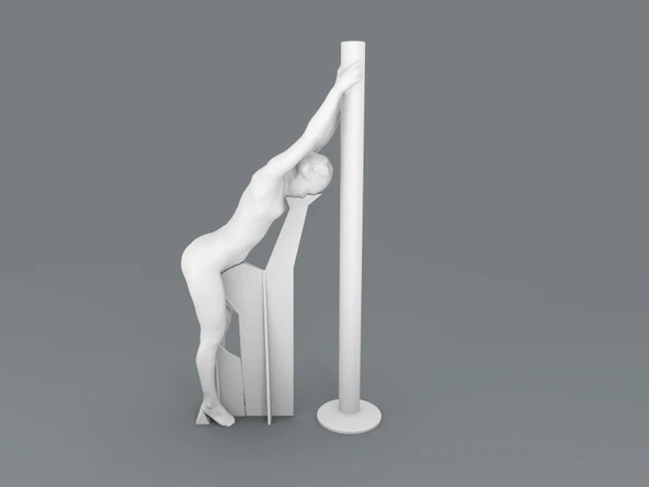 Byr Mel - "Sütun 2" pozu (Sadece Plastik Aparattır!!!) 3D - 3