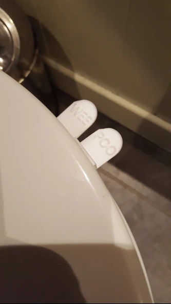 Byr Klozet kapağı tutamak tırnakları çiş veya kaka (Sadece Plastik Aparattır!!!) 3D - 2