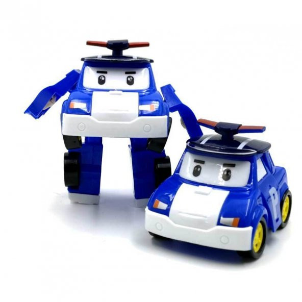 CİMCİME OYUNCAK     CO83168P1 Robocar Poli  & Kurtarma Ekibi Figür Dönüşebilir Oyuncak Polis Arabası Poli