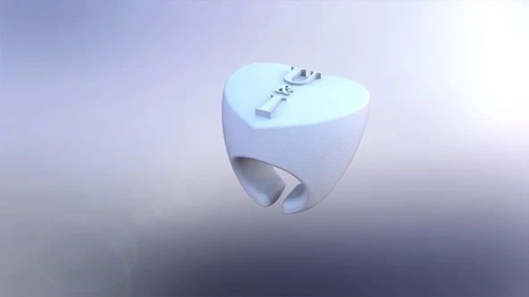 Byr Kalp Yüzük (Sadece Plastik Aparattır!!!) 3D ürün görseli