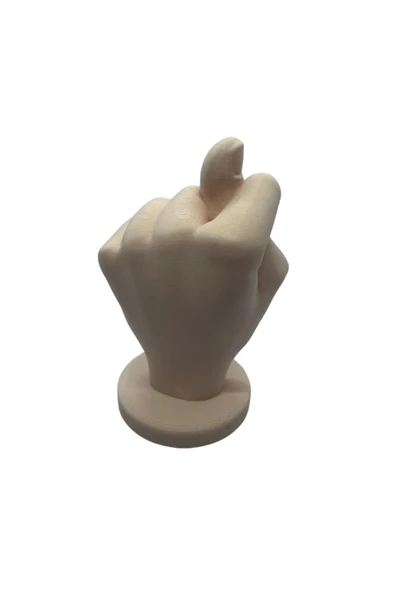 Nah İşareti Dekoratif El Heykeli | Masaüstü 3D Biblo | Modern Ofis ve Ev Süs Eşyası - 5