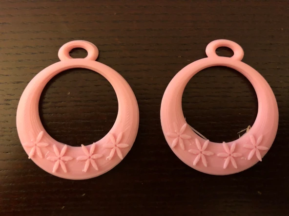 Byr Yüzük Çiçek Küpe (Sadece Plastik Aparattır!!!) 3D - Resim 2