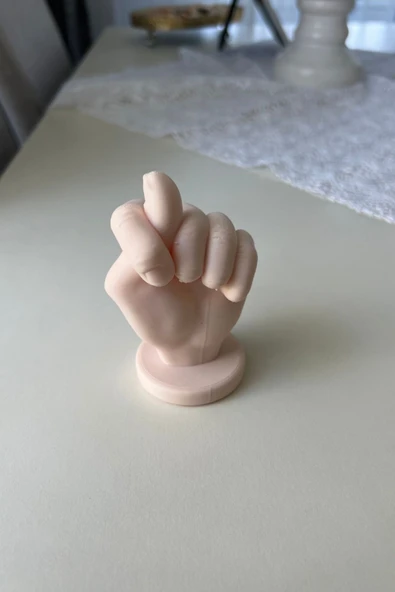 Nah İşareti Dekoratif El Heykeli | Masaüstü 3D Biblo | Modern Ofis ve Ev Süs Eşyası