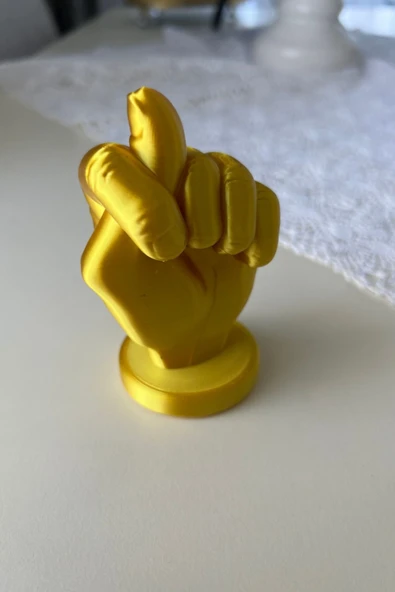 Nah İşareti Dekoratif El Heykeli | Masaüstü 3D Biblo | Modern Ofis ve Ev Süs Eşyası - 6