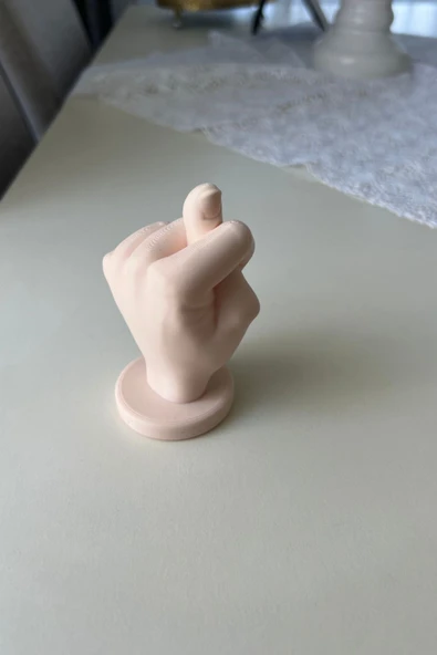 Nah İşareti Dekoratif El Heykeli | Masaüstü 3D Biblo | Modern Ofis ve Ev Süs Eşyası - 2