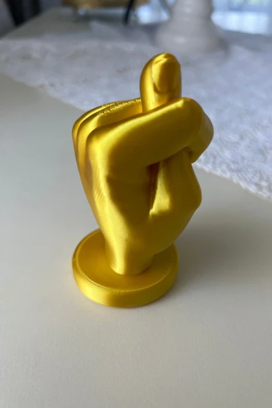 Nah İşareti Dekoratif El Heykeli | Masaüstü 3D Biblo | Modern Ofis ve Ev Süs Eşyası - 7