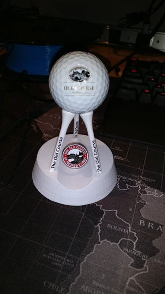 Byr Dekoratif koleksiyonluk Golf Topu ve Top İşaretleyici Tutacağı (Sadece Plastik Aparattır!!!) 3D - 4