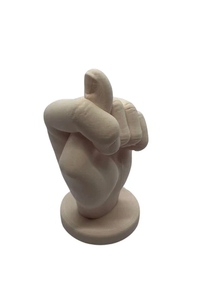 Nah İşareti Dekoratif El Heykeli | Masaüstü 3D Biblo | Modern Ofis ve Ev Süs Eşyası - 3