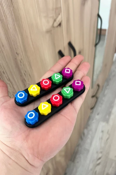 Squid Game Beş Taş - 2 ADET Kutulu ve Bilyeli Model - Renkli Taş Gonggi - 2