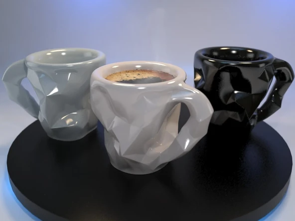 Byr Ezilmiş Espresso bardağı (Sadece Plastik Aparattır!!!) 3D