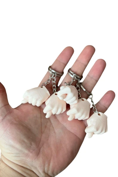 Nah Anahtarlık 5 Adet El Işareti Komik El Işareti Anahtarlık Nah Işareti Ten Rengi