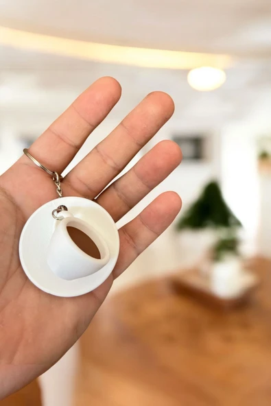 Kahve Fincanı Anahtarlık - Dekoratif Mini Bardak Modeli