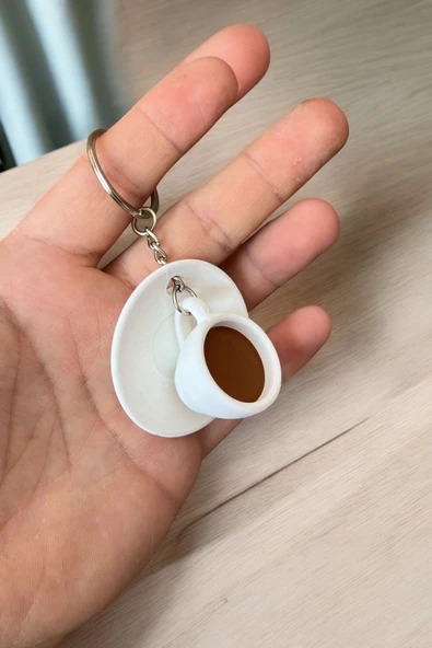 Kahve Fincanı Anahtarlık - Dekoratif Mini Bardak Modeli - 4
