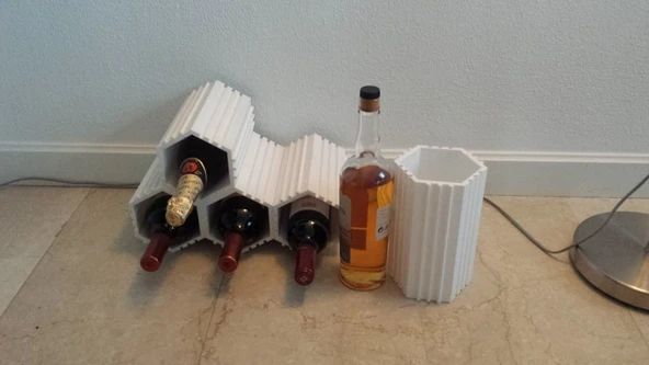 İstiflenebilir şarap rafı (Plastik Aparattır!!!)