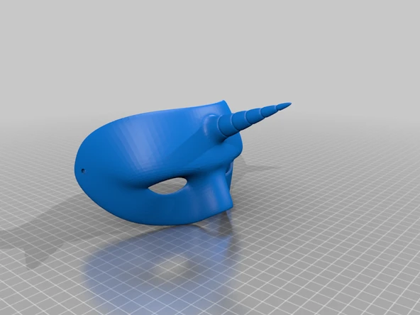 Byr Cadılar Bayramı Tek Boynuzlu Maske (Sadece Plastik Aparattır!!!) 3D - Resim 4