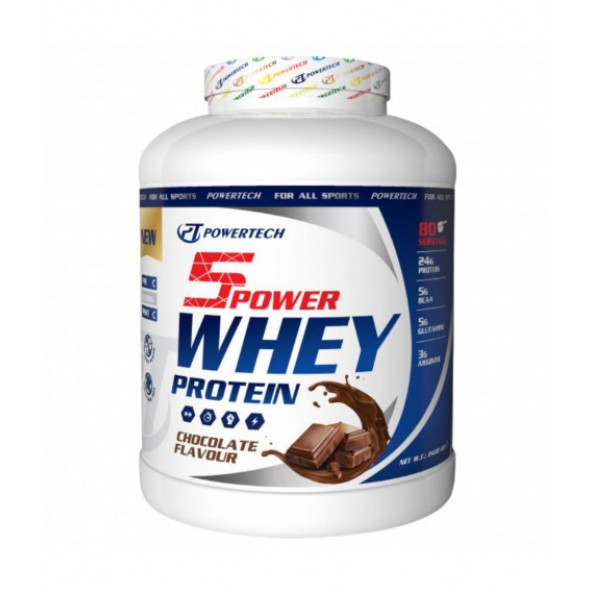 POWERTECH 5Power Whey Protein Tozu 2400 gr 80 Servis Aroma Seçenekli