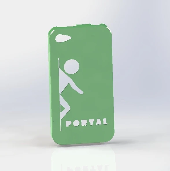 Portal temalı iphone 4s kılıfı (Plastik Aparattır!!!)