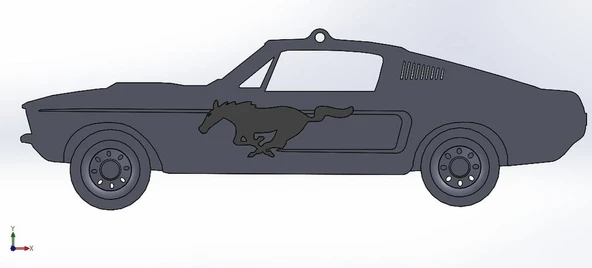 1967 FORD MUSTANG Anahtarlık (Plastik Aparattır!!!)