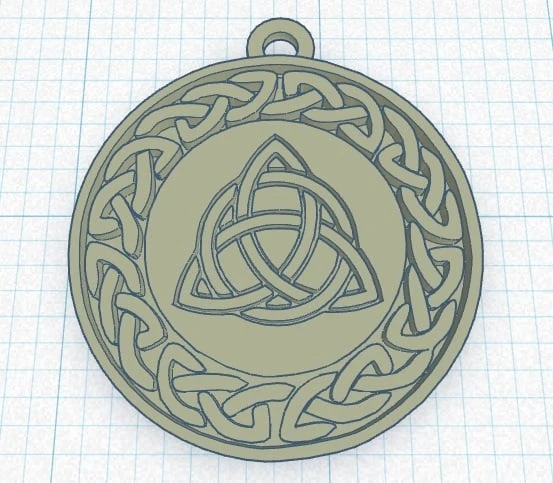 Byr Celtic Knot Kolye veya Anahtarlık (Plastik Aparattır!!!) 3D ürün görseli