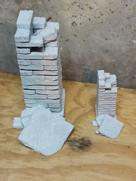 Byr Taş duvar sütunu hasar gördü (Sadece Plastik Aparattır!!!) 3D - 3