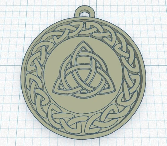 Byr Celtic Knot Kolye veya Anahtarlık (Plastik Aparattır!!!) 3D - Resim 2
