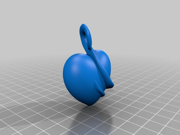 Byr Kalp Muska Kolye Soyut (Sadece Plastik Aparattır!!!) 3D - Resim 3