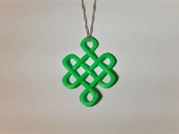 Byr Uzun Ömürlü Celtic Düğümü Kolye (Sadece Plastik Aparattır!!!) 3D - Resim 2