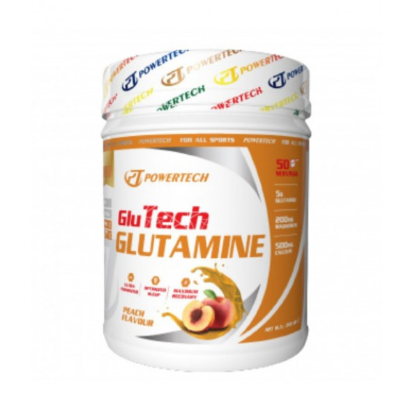 POWERTECH GluTech L Glutamine 350 gr 50 Servis Şeftali Aromalı