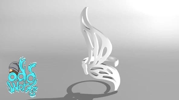 Byr kelebek yüzük (Plastik Aparattır!!!) 3D - Resim 3